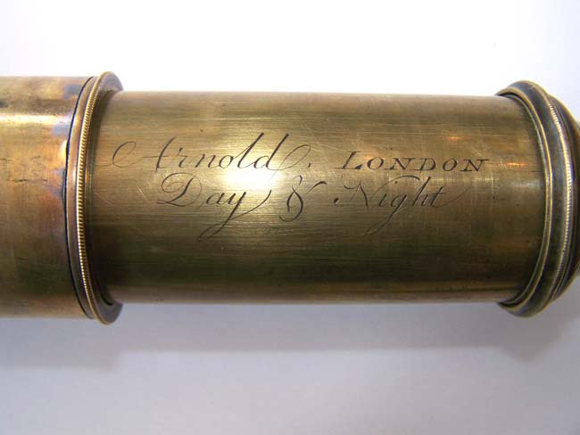 A late 18th or early 19th century Antique Telescope signed 'Arnold, London, Day or Night' circa 1800 — image 2